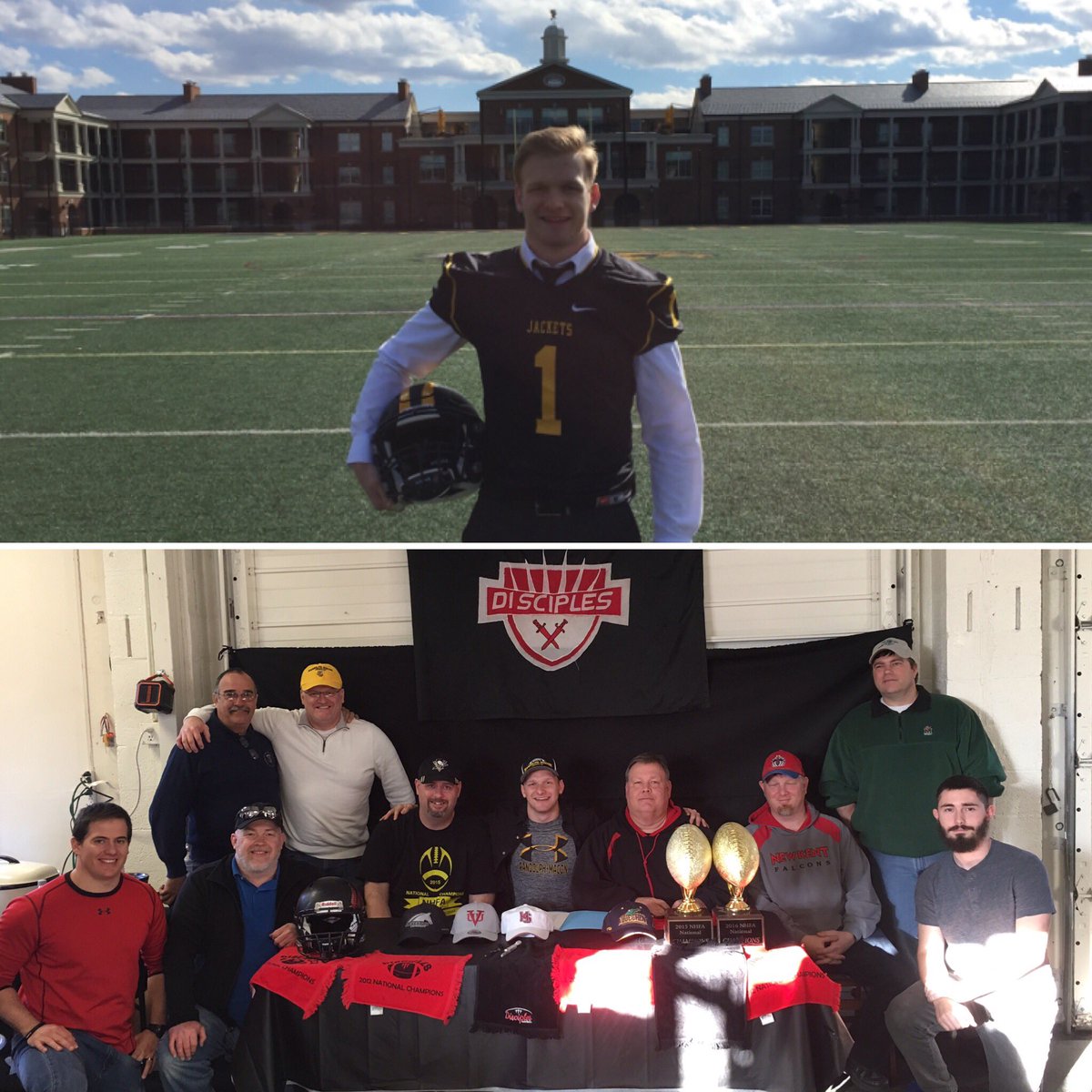 TMec5's tweet photo. Truly blessed to say that I will be continuing academic and athletic career at Randolph-Macon college! #glorytoGod #goJackets🐝🏈 https://t.co/a5M1xrY2ML