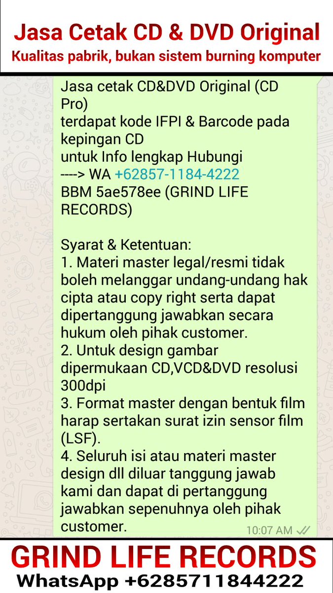Bingung cari tempat #cetakCD || langsung aja merapat ke WhatsApp +6285711844222