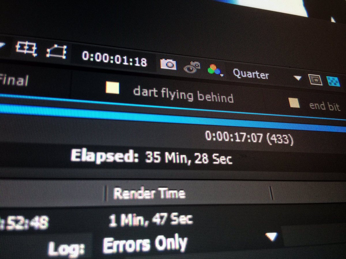 35 mins rendering time for only 17sec long video... Jeeeez #aftereffects