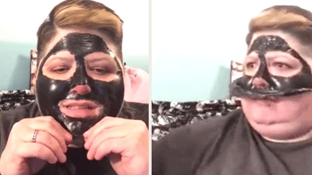 Charcoal mask painful