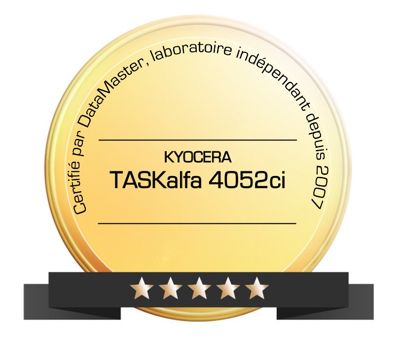 datamaster_FR's tweet photo. Le #MFP #Kyocera #TASKalfa 4052ci a reçu la note de 5 étoiles après test, analyse et évaluation du laboratoire indépendant #DataMasterLab https://t.co/nuTA7v3qGB