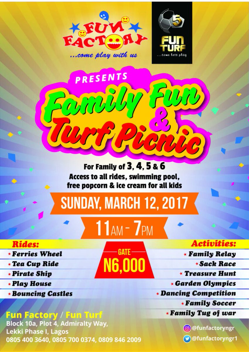 FUNTURFNG's tweet photo. 5 days to go #familyfunday #naijakidsclub #funturf https://t.co/7yKDLEXO72
