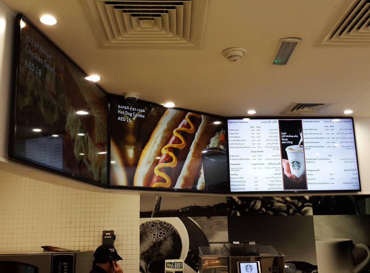 DigiCommUAE's tweet photo. Step up customer experience by using digital signage menu boards in your business. #ProntoToGo #BrightSign #DigiCommUAE #PoweredbyDigiComm https://t.co/Km1xA3tNlb