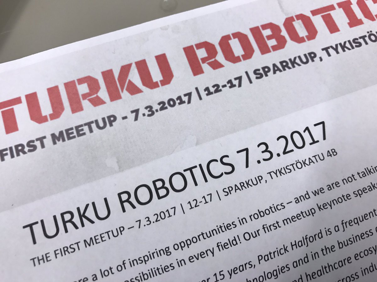 japellino's tweet image. Turku ICT Week, Robotics event, Sparkup #metabar