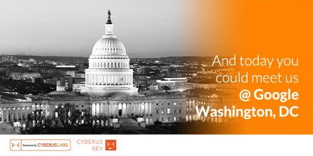 CyberusKey's tweet photo. We will present #CYBERUSKEY at Google Inc headquarters in DC, as a guest of the international cyber security conference #we4startups https://t.co/53KfzBx0b9