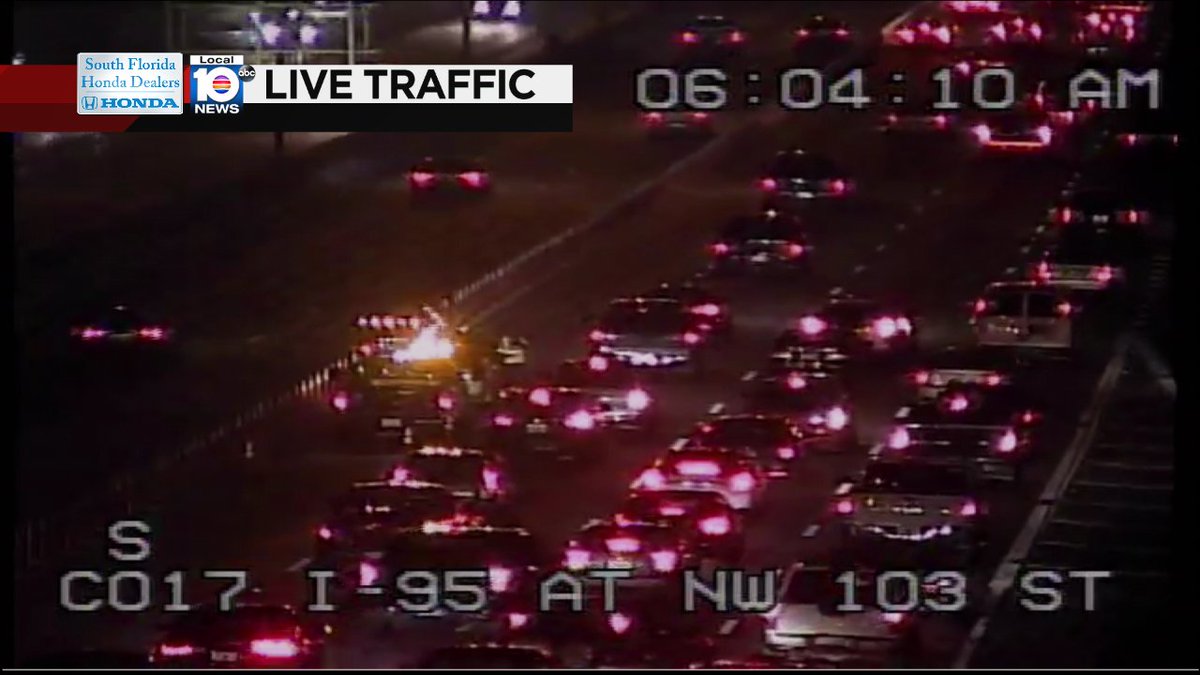 Crash on I-95 SB at NW 103rd St #traffic https://t.co/rygKtbrvaq