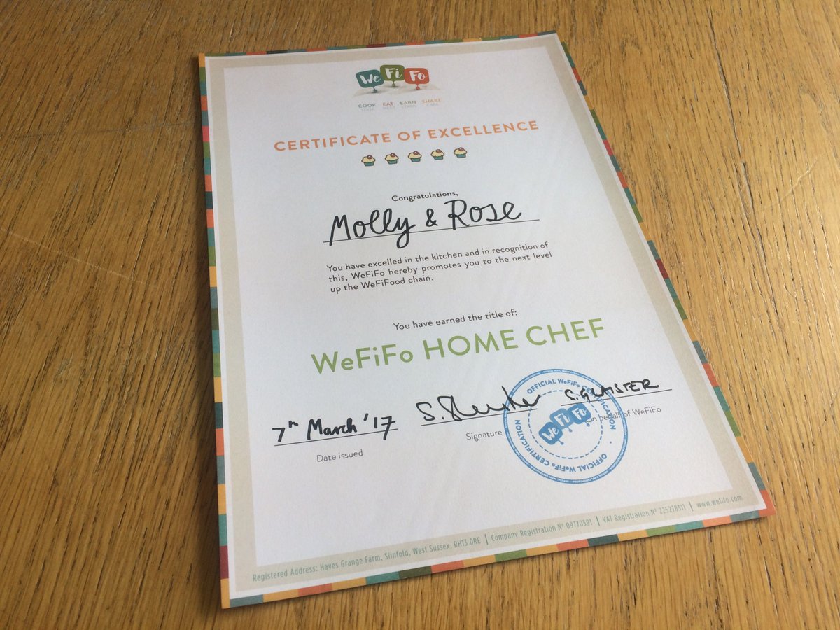 Wefifo's tweet photo. Woohoo! Congratulations to our Om Nom Nom Supper Club girls @molljj on their promotion to Home Chef(s). Top of the WeFiFood chain! https://t.co/TWXKNPRNvy
