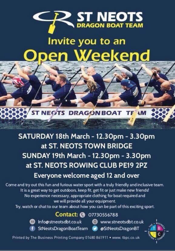 StNeotsDragonBT's tweet photo. Our come &amp; try open weekend is coming soon 😃#savethedate https://t.co/uz0auoyfw5