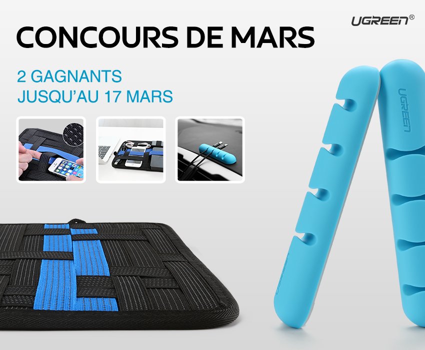Ugreenfrance's tweet photo. #Mars #CONCOURS : Gagnez des produits magnifiques! 😮😮
Pour participer :
▶▶Follow @Ugreenfrance 
▶▶Retweet ce tweet
Bonne chance à tous! 😝😝 https://t.co/CBYurG81Te