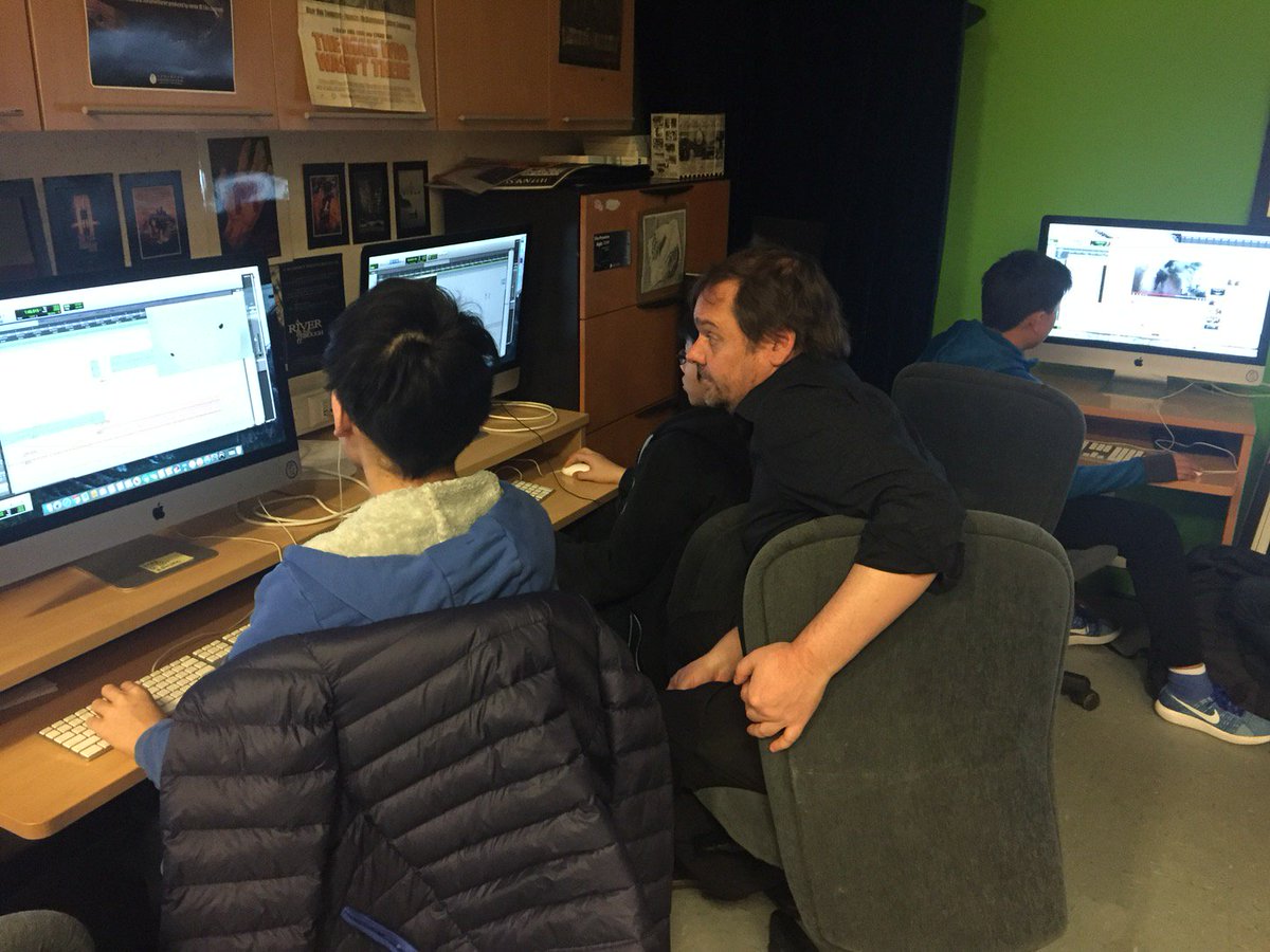Creating sounds for a short video in film class. #learnisb