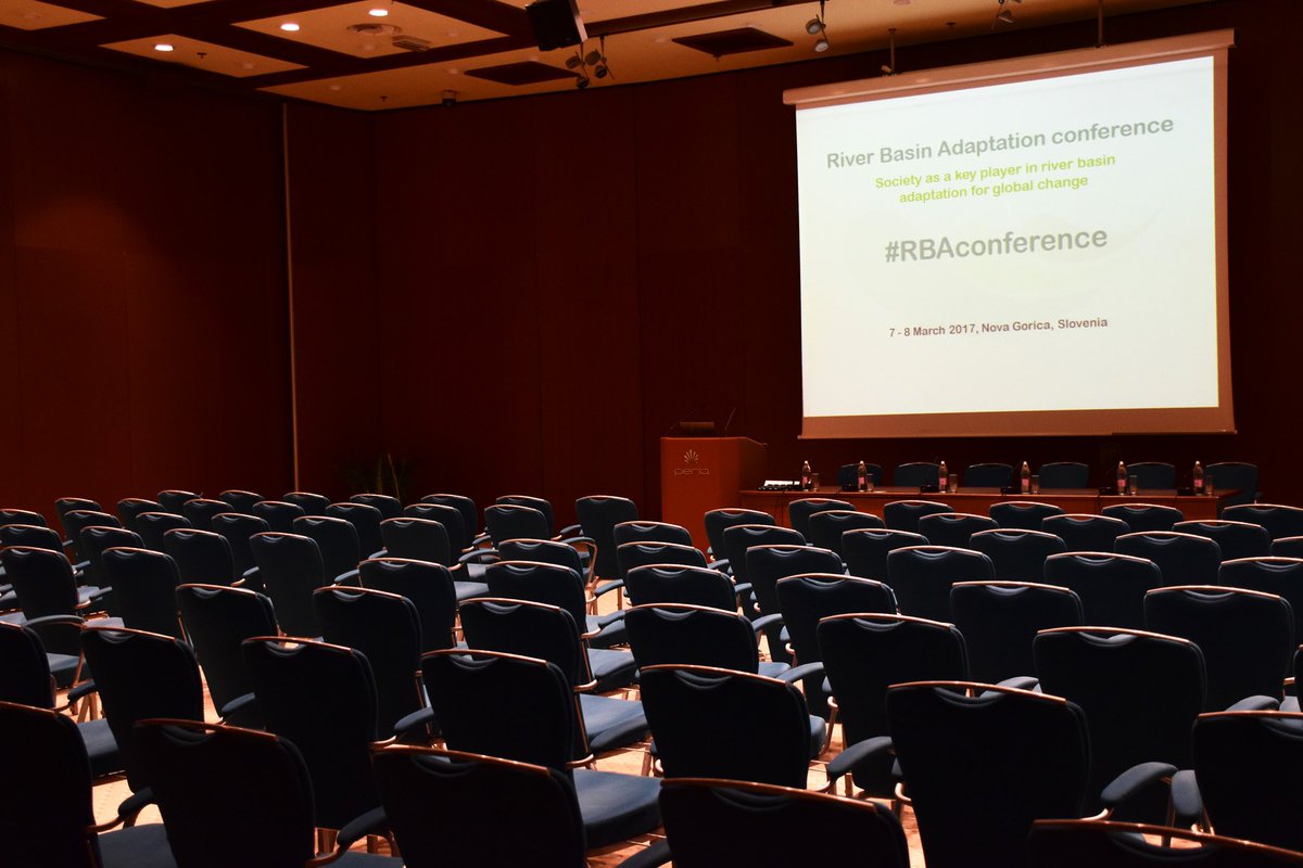bewater_project's tweet photo. Everything ready for the start of the River Basin Adaptation Conference! #RBAconference @europeanforest @CREAF_ecologia @Prospexdotcom https://t.co/cNZjQawgXH
