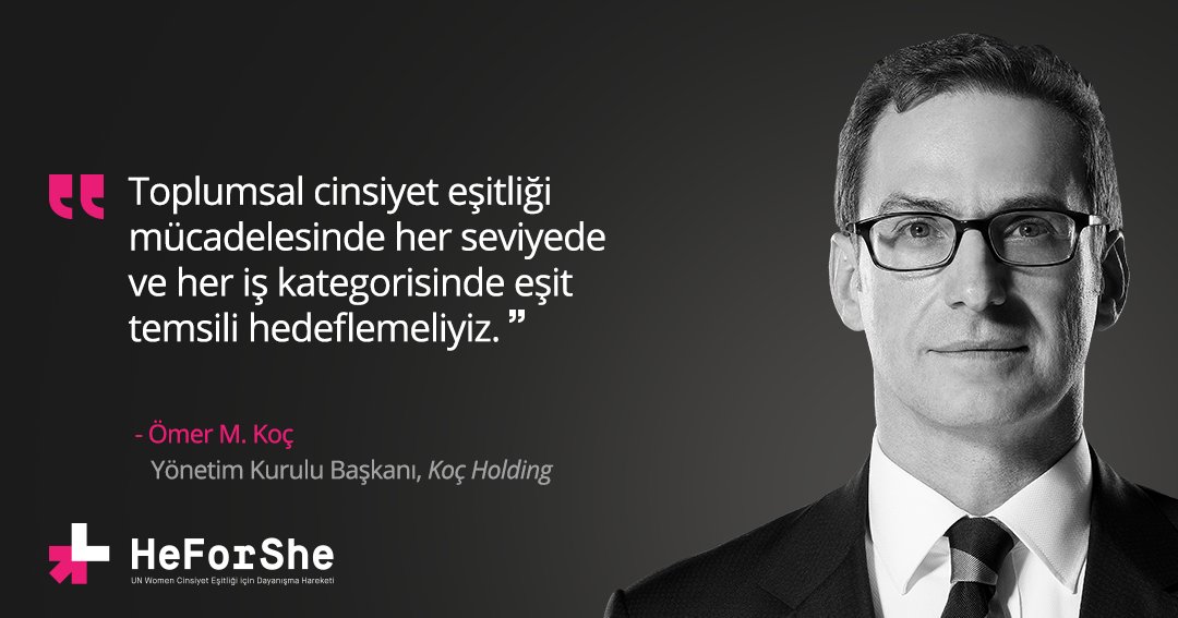 Koç Holding Yönetim Kurulu Başkanı Ömer M. Koç, HeForShe'nin küresel liderleri arasına katıldı. <a href="/heforsheturkiye/">HeForShe Türkiye</a> bit.ly/2mzpnw3