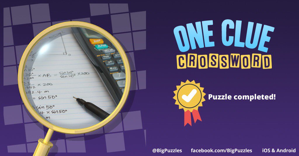 I completed a puzzle in One Clue Crossword. Play now for free!
onecluecrossword.com #OneClueCrossword