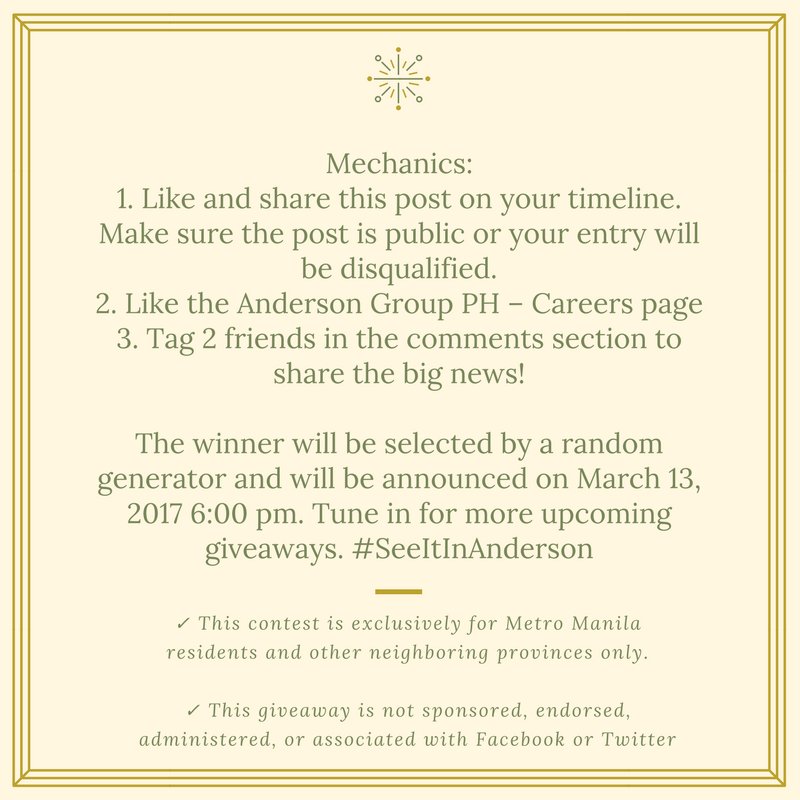AndersonGroupPH's tweet photo. It's not too late to catch up on our #giveaway! Visit our official Facebook page to find out more! #SeeItInAnderson https://t.co/EavwvqMQPA