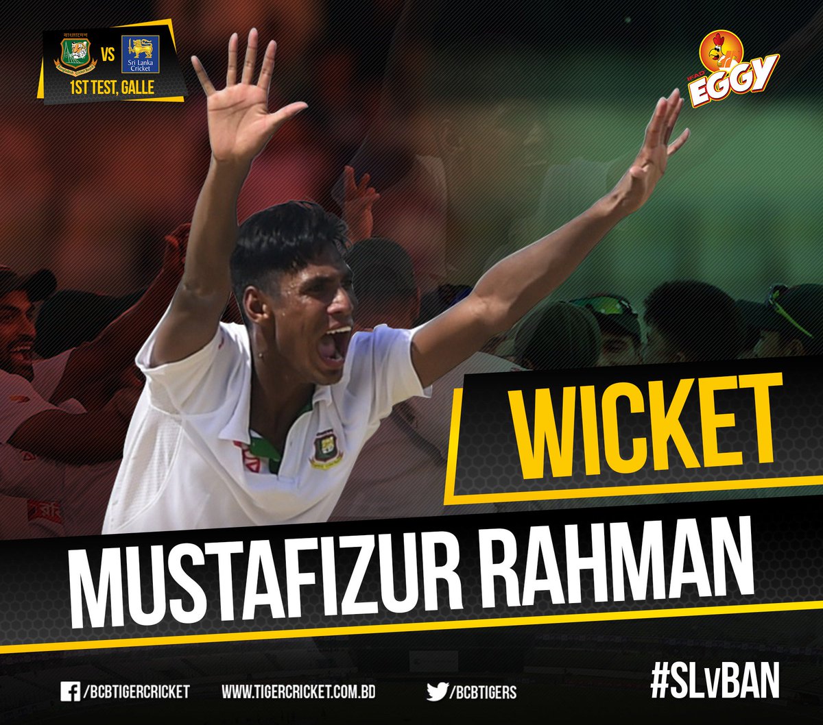 mashrafebd's tweet image. #Mustafizur  strikes for the first time in the match. Chandimal gone for 5.👏  
#SLvBAN