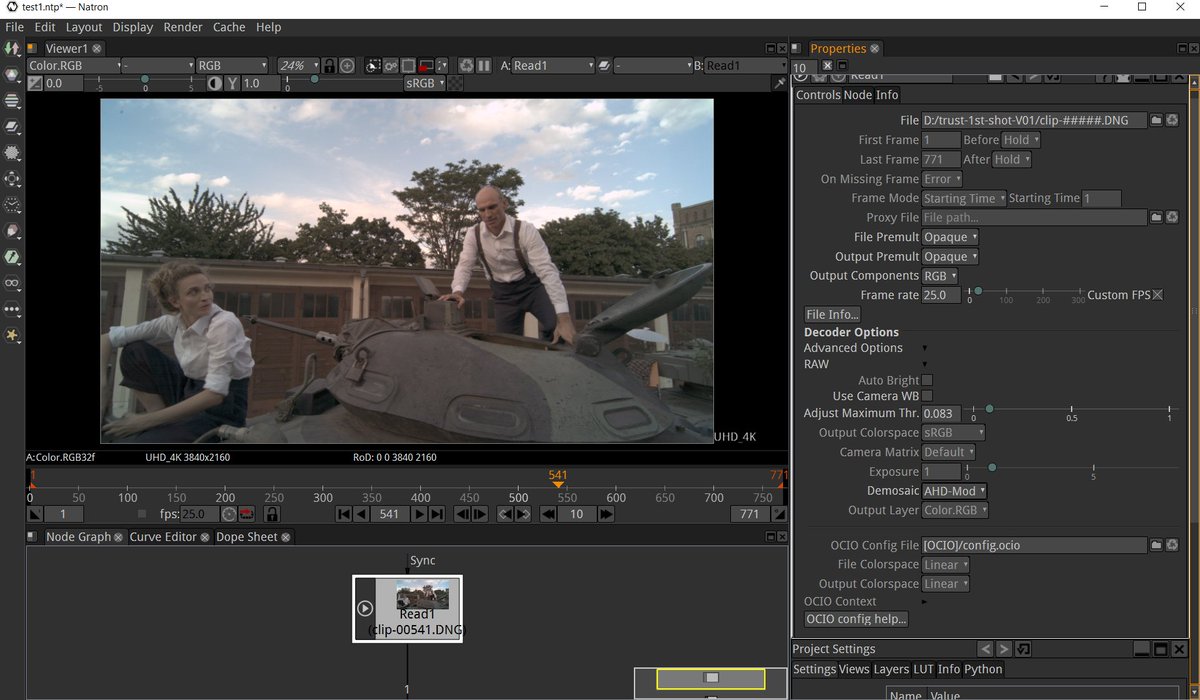 playback of AXIOM Beta UHD raw DNG sequence in <a href="/NatronVFX/">Natron</a> natron.fr is smoother/faster than in After Effects