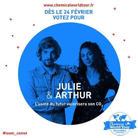 ChemicalTour's tweet photo. On n'oublie pas de soutenir la #team_comet @IUTCreteilVitry @IEJ_Paris @SolvayGroup ! #votezpoureux #CWT5 #chimie #industriedufutur https://t.co/J8VmHIi29X