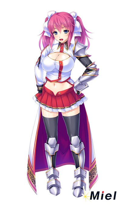 昨日に引き続き3月末発売予定の姫騎士モノの立ち絵紹介です。① #miel 