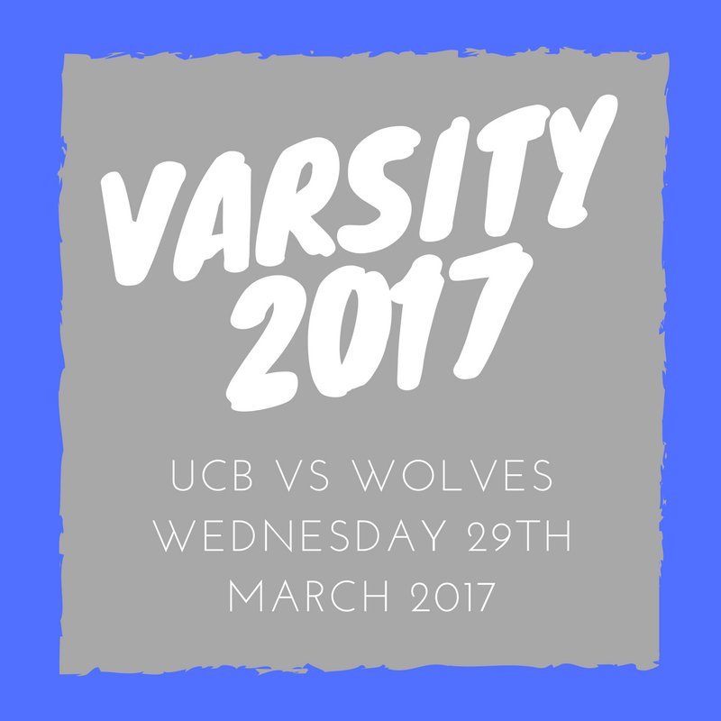 ucbguild's tweet image. We are heading off to Varsity today! Let's bring home the trophy! #teamucb #varsity2017