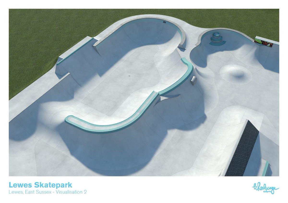 Check out the updated renders and build photos at lewesskatepark.org #Lewes #skatepark #concrete