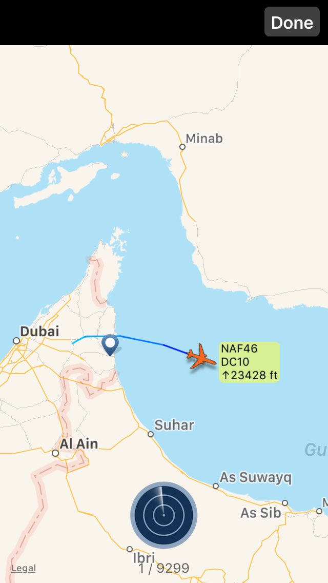 Trexcent's tweet photo. Out of Fujairah T-264 #NAF46 Royal Netherlands Airforce McDonald Douglas KDC10 Tanker #potn https://t.co/uq1DvcWNKn