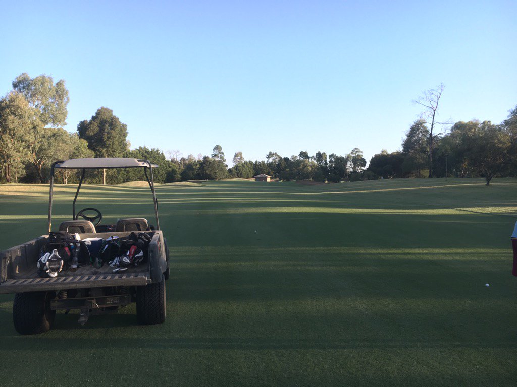 1BenLucas's tweet photo. Great night out for a twilight course inspection @tocgolf @ren_86 2 good drives on the 5th!! https://t.co/NvYvwWI2Gv