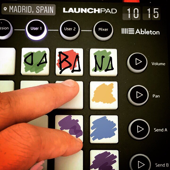 Bandacabana's tweet photo. Levantarte temprano y a trabajar. Así se consiguen las metas 🎶 #cabanamodeon #cabana #music #madrid #pictoftheday #launchpadmk2 #ableton https://t.co/avXBQ901mA