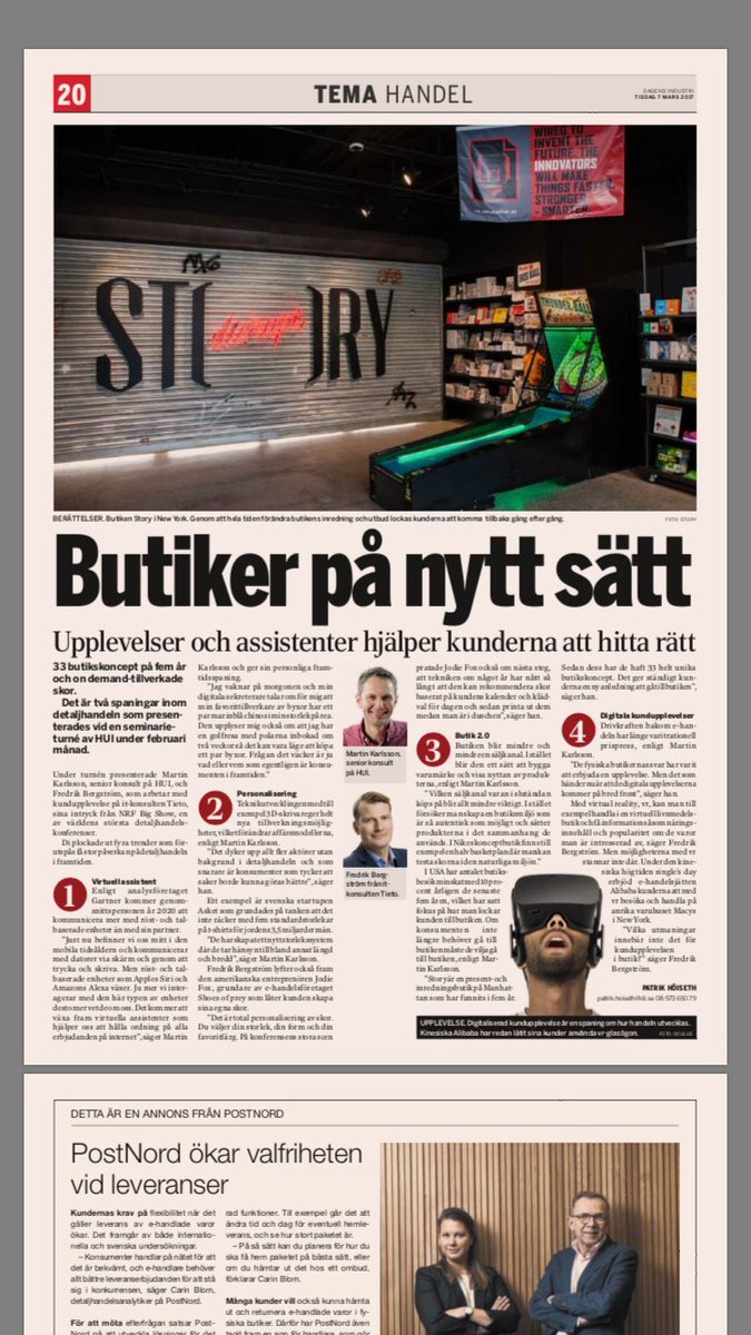 Sanfrid2006's tweet photo. Kul att DI besökte vårt frukostseminarium och skrev om #RetailEvrywhere #cx #cem #tieto #hui https://t.co/qmrvcdKV6N
