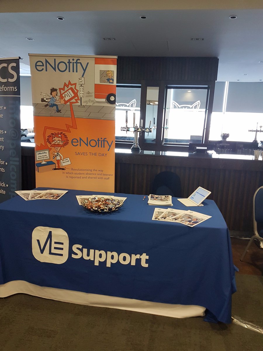 VLESupport's tweet image. All set up ready for #skillsconf17 come and visit Nicky to find out more about #eNotify and supporting attendance #maths #english