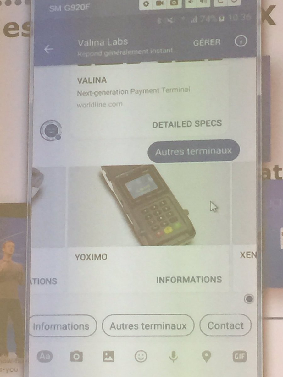 FriantAlice's tweet photo. RT ACSEL_ECO_NUM: Les Chatbots permettent de gagner du temps par des suggestions de réponses WorldlineFrance #mobi… https://t.co/qEjaalRfH6