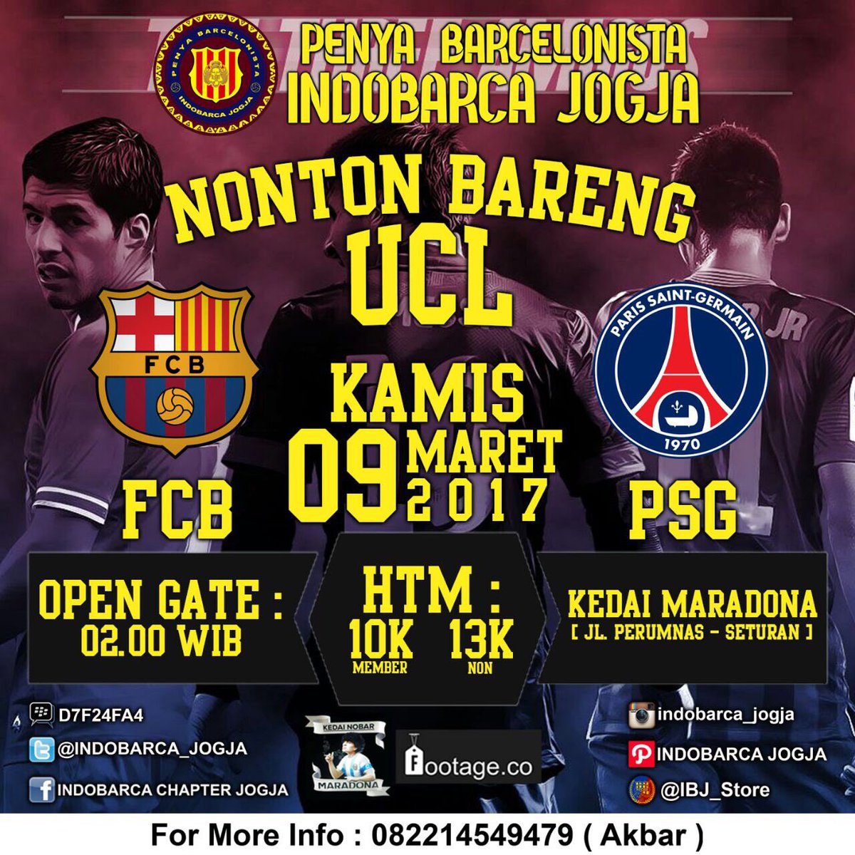 #EventNobar PB INDOBARCA JOGJA. Remontada!!! #FCBPSG #indobarcajogja
