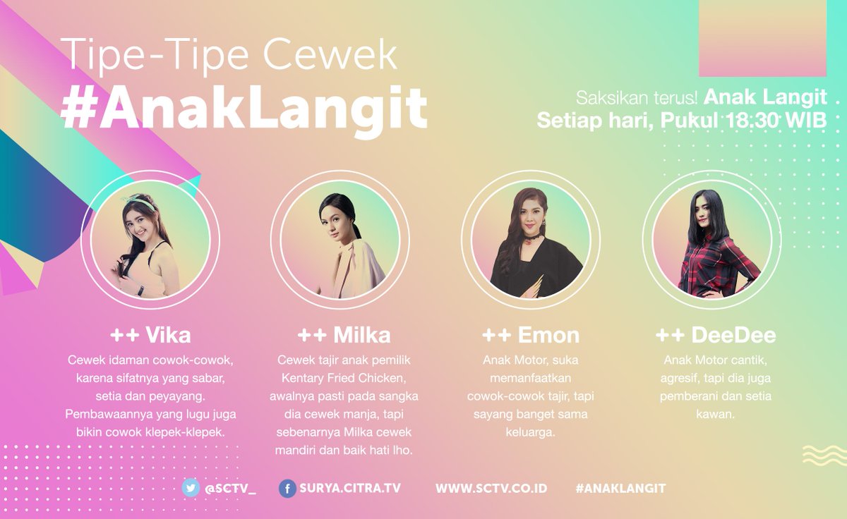 SCTV's tweet photo. Kenalin nih cewek-cewek bikers di sinetron #AnakLangit!
Yang mana selera kamu? https://t.co/AYQIO9kg4x