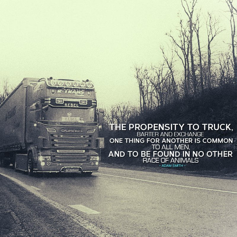 usedcommercial's tweet photo. The propensity to truck, barter and exchange #UsedCommercial https://t.co/1AzAUWfYQZ