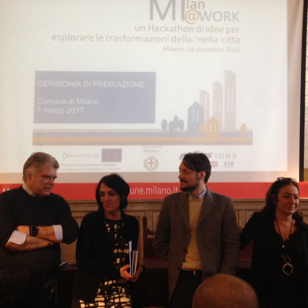 llipparini's tweet photo. #saa2017 il geoportale del @ComuneMI integrerà il lavoro sui dati elaborato all'hackathon Milano@work Oggi premiamo i vincitori https://t.co/3ABdGjIpyM