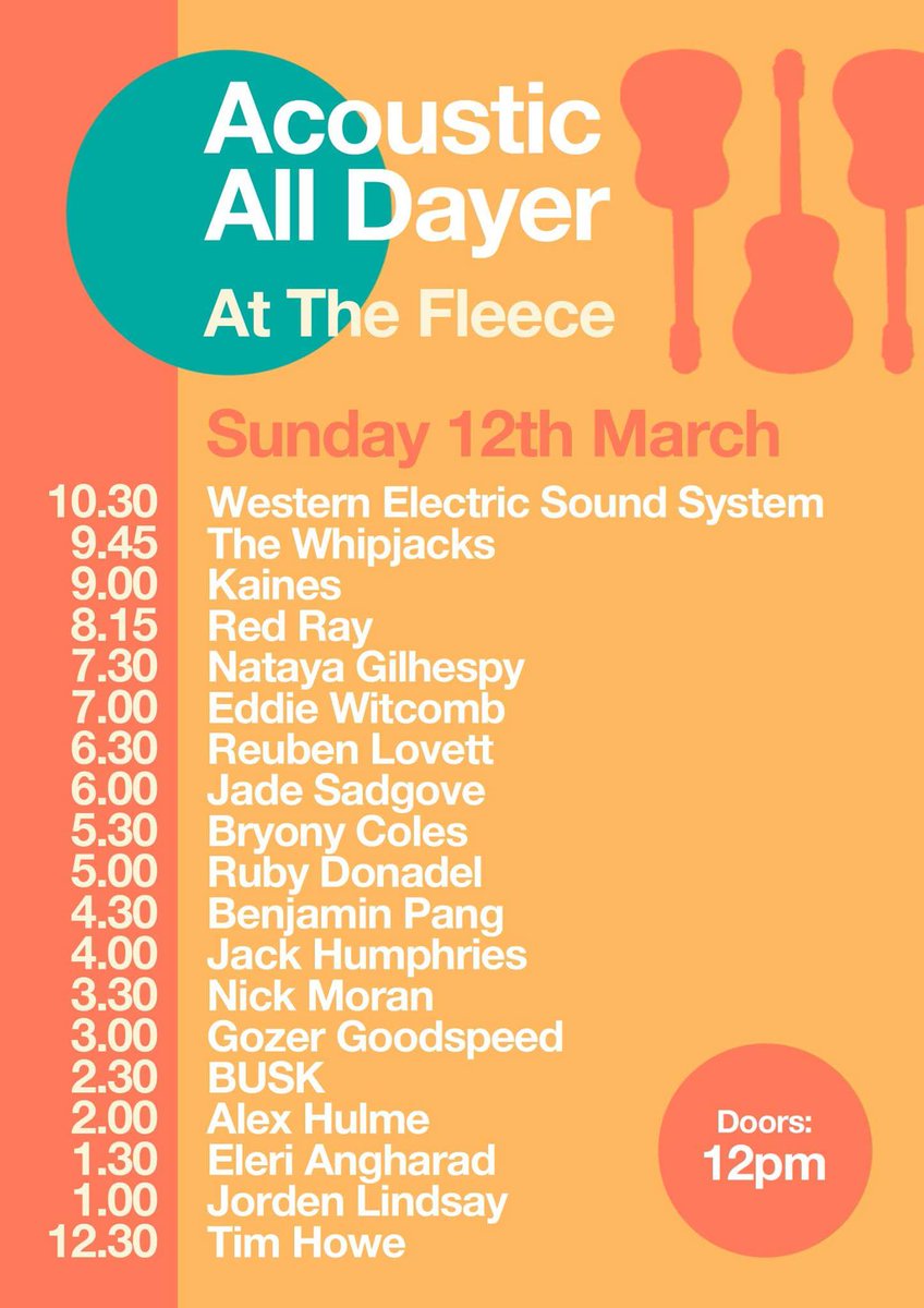 We're in Bristol this Sunday for the fleeces acoustic all dayer... we won't be acoustic... we'll be blowing the cobwebs out! #folkPunk