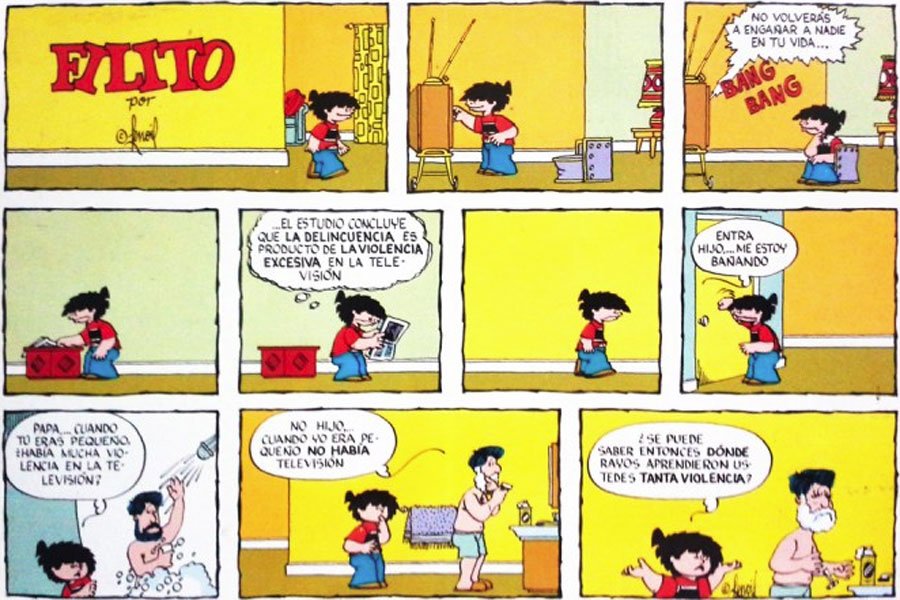 Pagina de domingo a color de Filito, imagen publicada por el autor en su pagina de twitter (X)