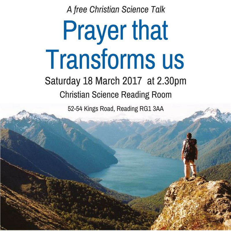 CS_Reading's tweet image. Want to know how #prayer can #transform your life? Join us @CS_Reading for a talk by Christian Science lecturer @TonyLobl