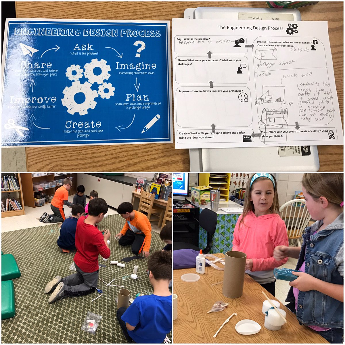 lynchstat's tweet photo. KES Students making and learning about the Engineering Design Process in Library! @kingsvillelib #bcpslms #bcpsmakes https://t.co/W7iSEjg2S3