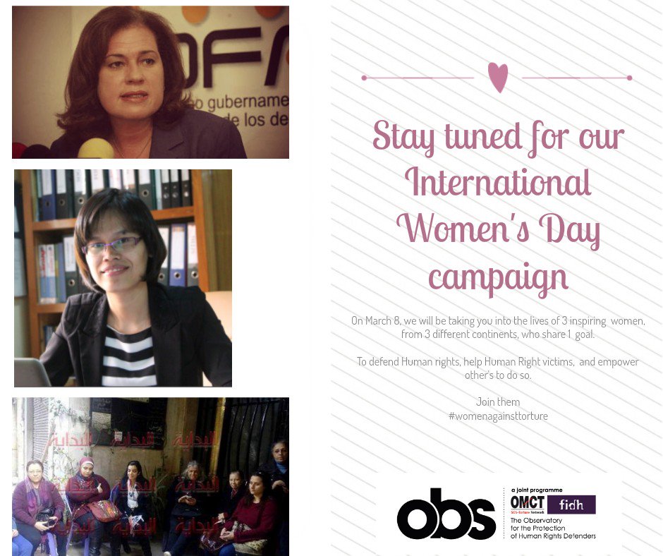 omctorg's tweet photo. #womensday #internationalwomensday #humansagainsttorture #womenagainsttorture #Venezuela #Cambodia #Egypt #humanrights https://t.co/DGqSK1tXeZ