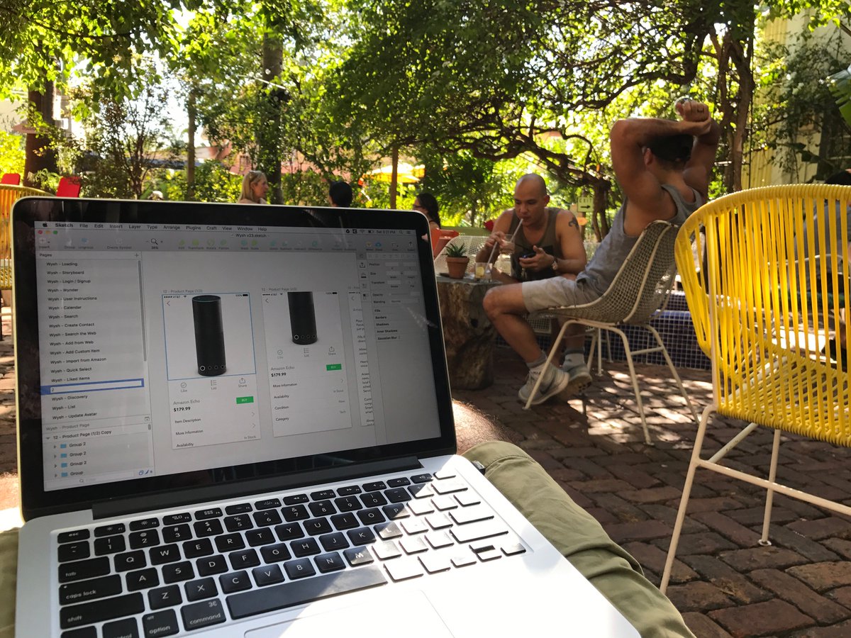 wysh_app's tweet image. Sometimes a change of scenary is a good way of getting the creative juices flowing. #simplifiedUI #tweaksontweaks