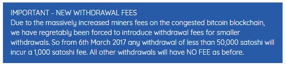 BitFunFaucet's tweet image. IMPORTANT: From today any withdrawal of less than 50k satoshi will incur a 1k satoshi fee. All other withdrawals will have NO FEE as before.