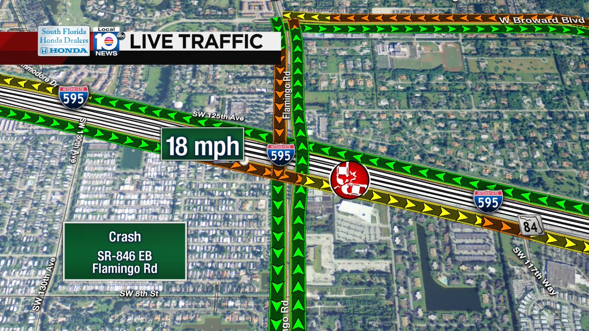 Crash on SR-84 EB at Flamingo Rd #traffic https://t.co/nclgHRyLqZ