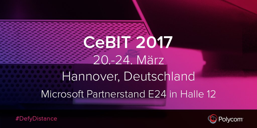 PolyCompanyNWE's tweet image. #CeBIT2016 is only a couple of weeks away &amp;amp; we can&apos;t wait to show you more #EvenBetterTogether! Join #MSFT &amp;amp; us at stand E24