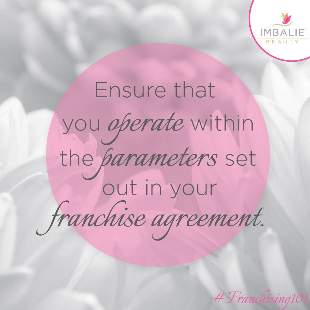 ImbalieBeauty's tweet photo. Follow every rule and regulation stated in your franchise agreement. #FranchisingTips #Franchising101 #ImbalieBeauty https://t.co/vMvEBPh2XU