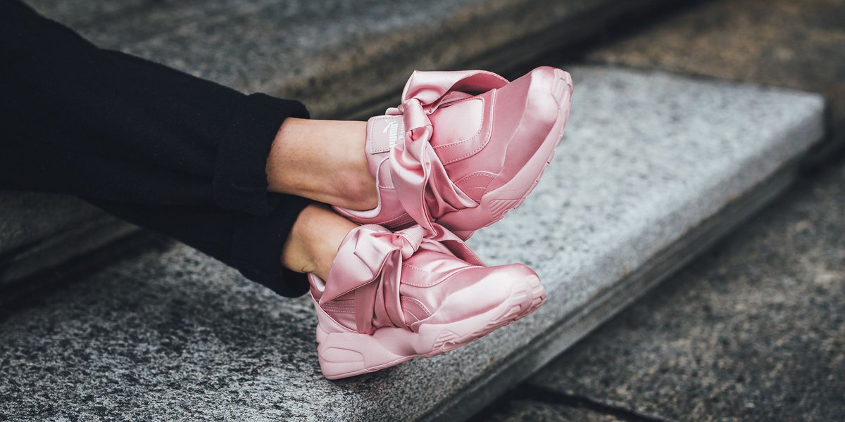 puma fenty bow silver