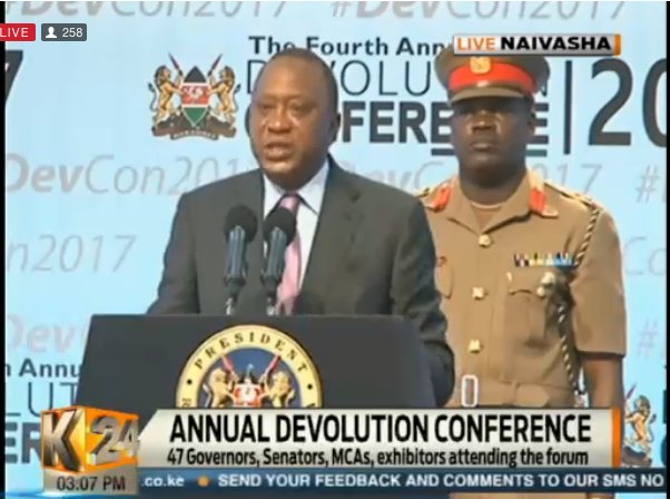 K24Tv's tweet image. President Uhuru: I want to thank all County Governors for the good work they have done so far #devolutionconference #devolutionincounties