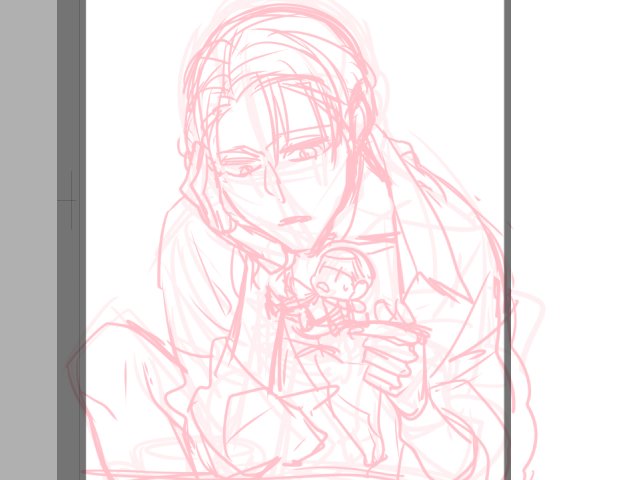 頬杖リヴァイ描くぞ～ 
