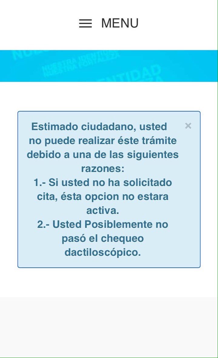 DanielaGasparC's tweet photo. @RedsocialSAIME problema con la página no me da la opción de imprimir el pasaporte y ya tuve mi cita y ya pase el chequeo dactilar.q hago? https://t.co/FnBAOAosIT