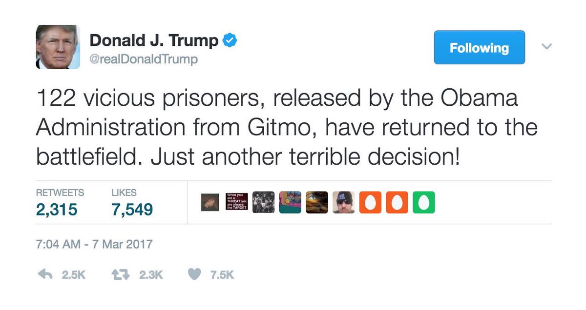 JordanUhl's tweet image. Without even digging into it, Trump took what he saw on Fox News and blamed Obama.

Except, it was Bush.