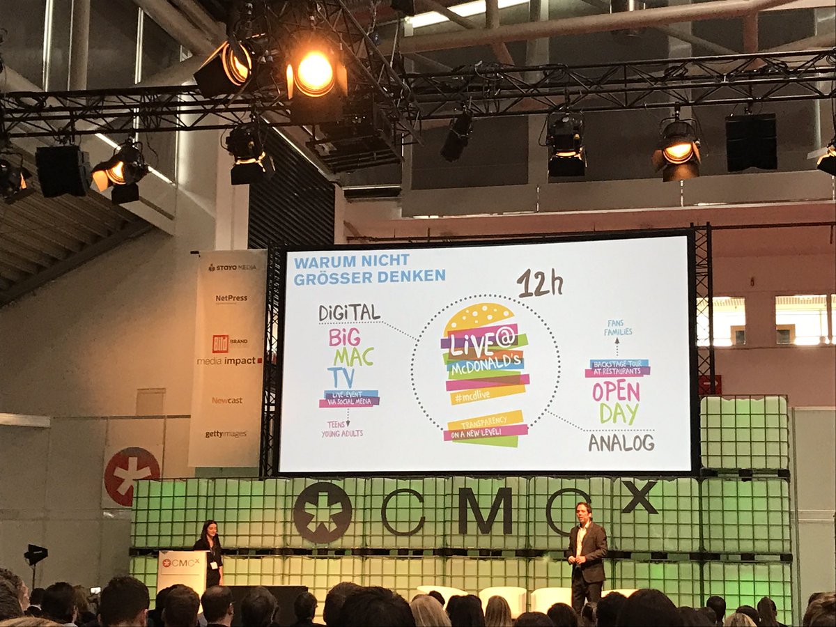 laperenza's tweet photo. @McDonaldsDENews über 12 Stunden #live Storytelling auf der #CMCX. cc @thorsten @bueshra Es hat Spaß gemacht! 😊 https://t.co/QhPssbEu9A